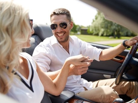 A couple went out for a drive together
